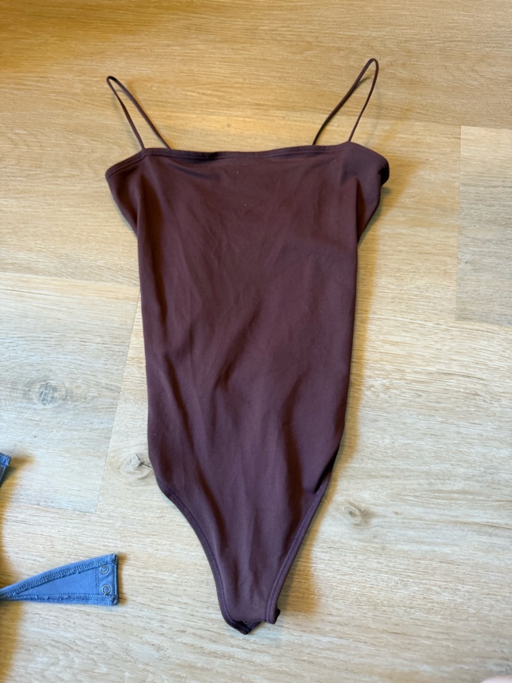 Abercrombie & Fitch Chocolate Brown Spaghetti-Strap Bodysuit